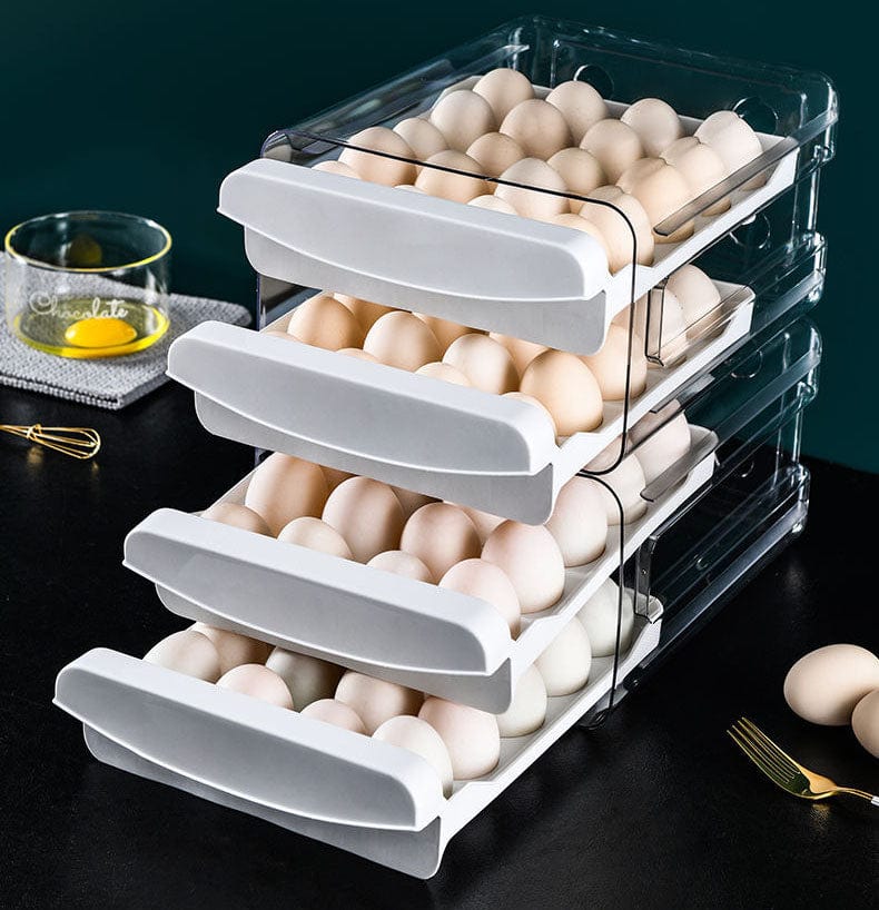 Double Drawer Egg Holder for Refrigerator 40 Grids
