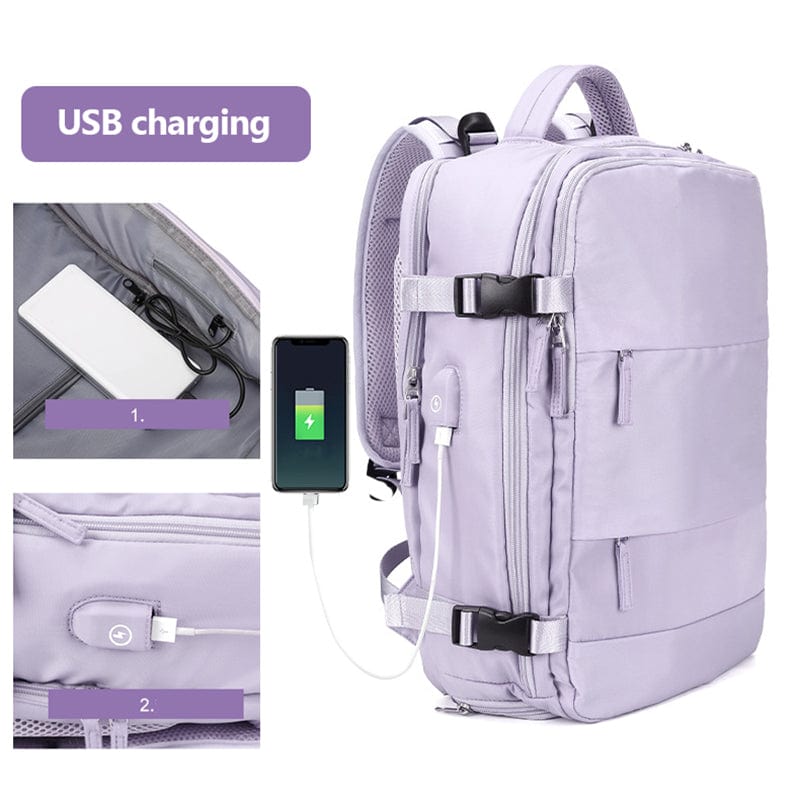 Large Capacity Travel Bag USB Charging Backpack