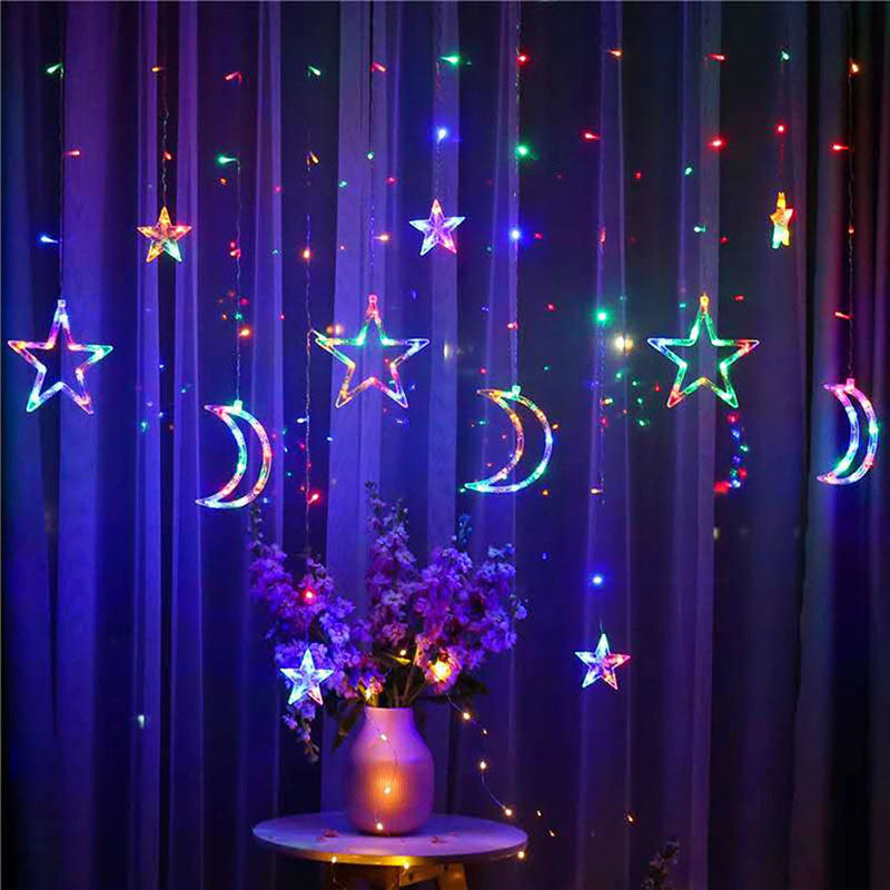 LED Moon Lamp Fairy Curtain String Lights