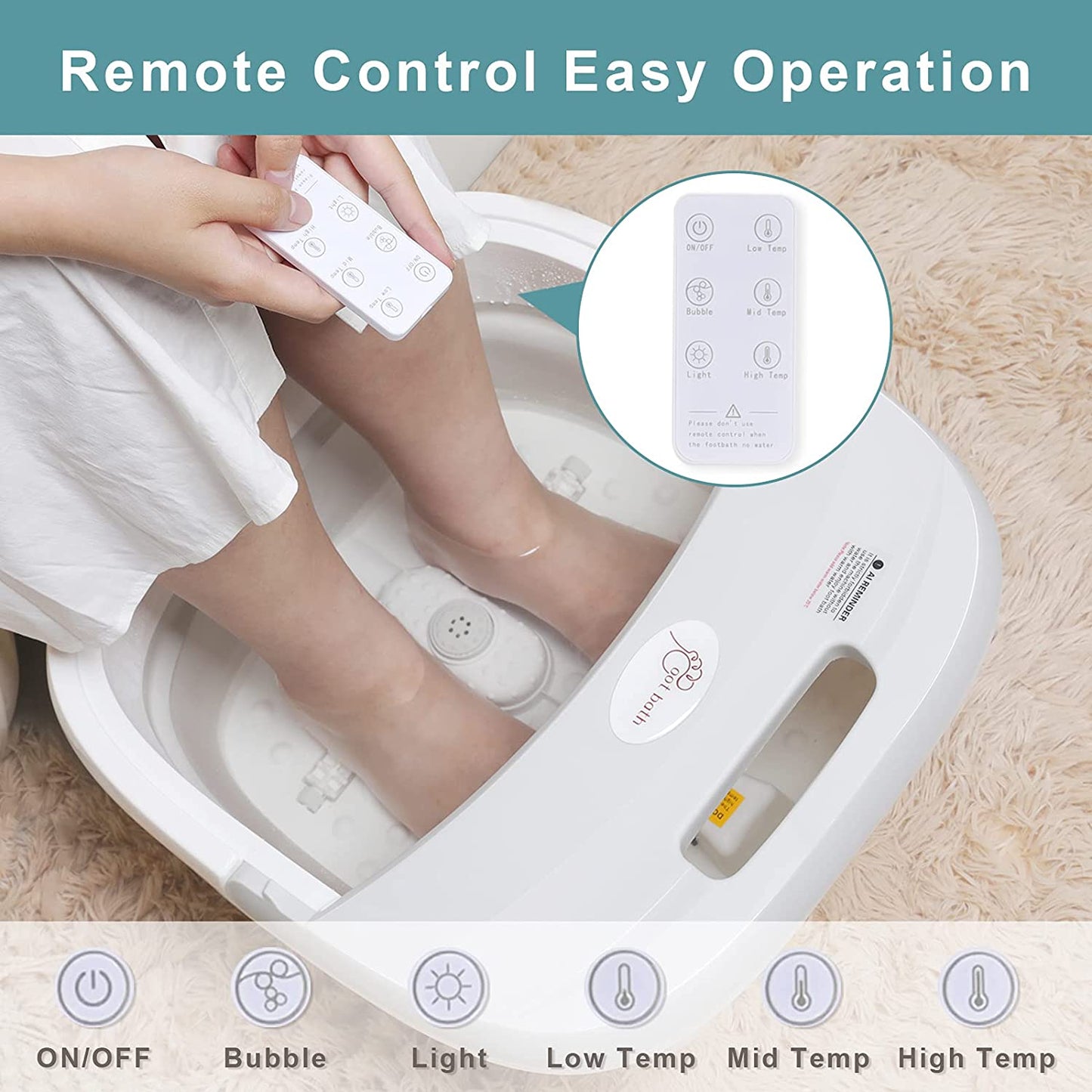 Heated Electric Foot Bath with Heat