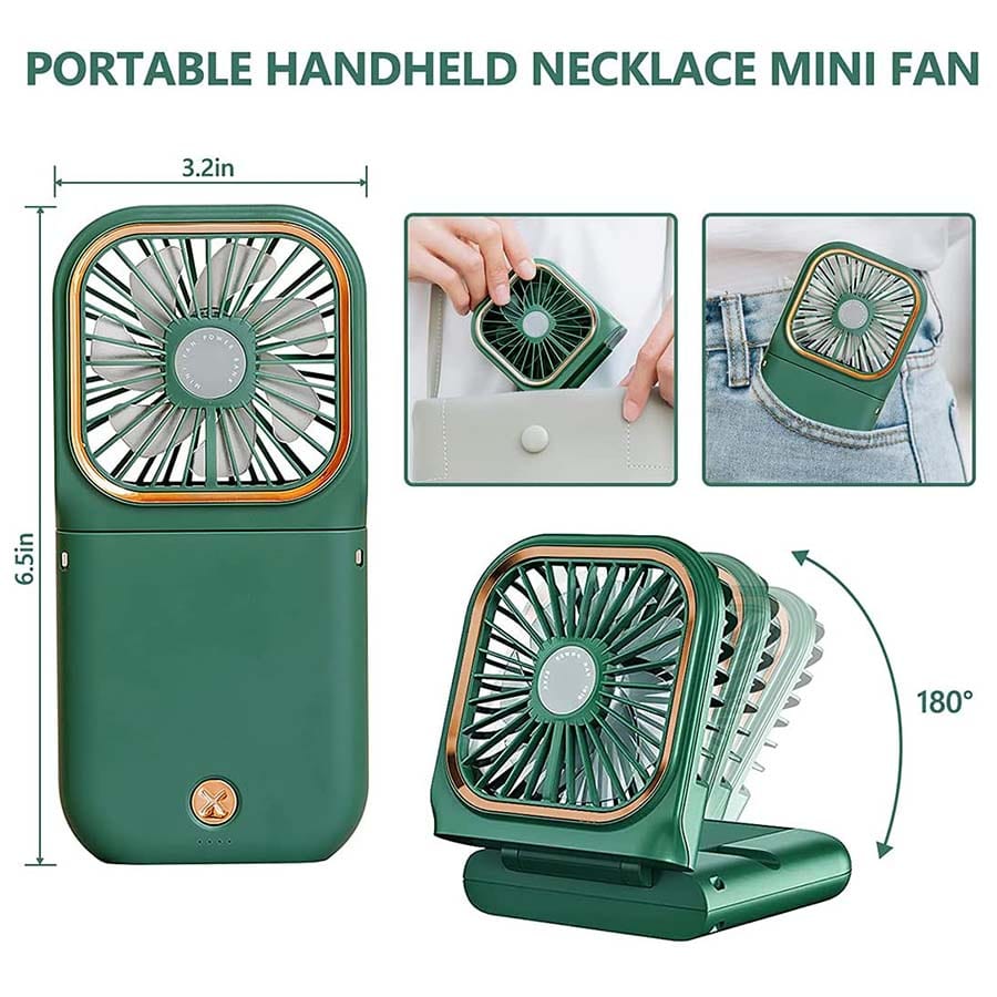 Foldable Neck Hanging Fan Adjustable Cooling Fan