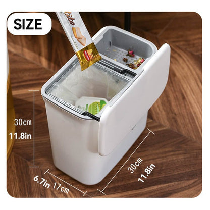 Wall-mounted Dry And Wet Separation Trash Bin