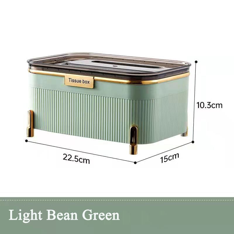 1pc 26cm*13cm Household Multi-functional Tissue Box, Green