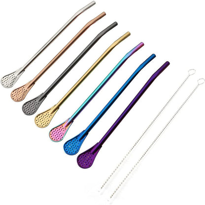 Reusable Straws Spoon 7Pcs