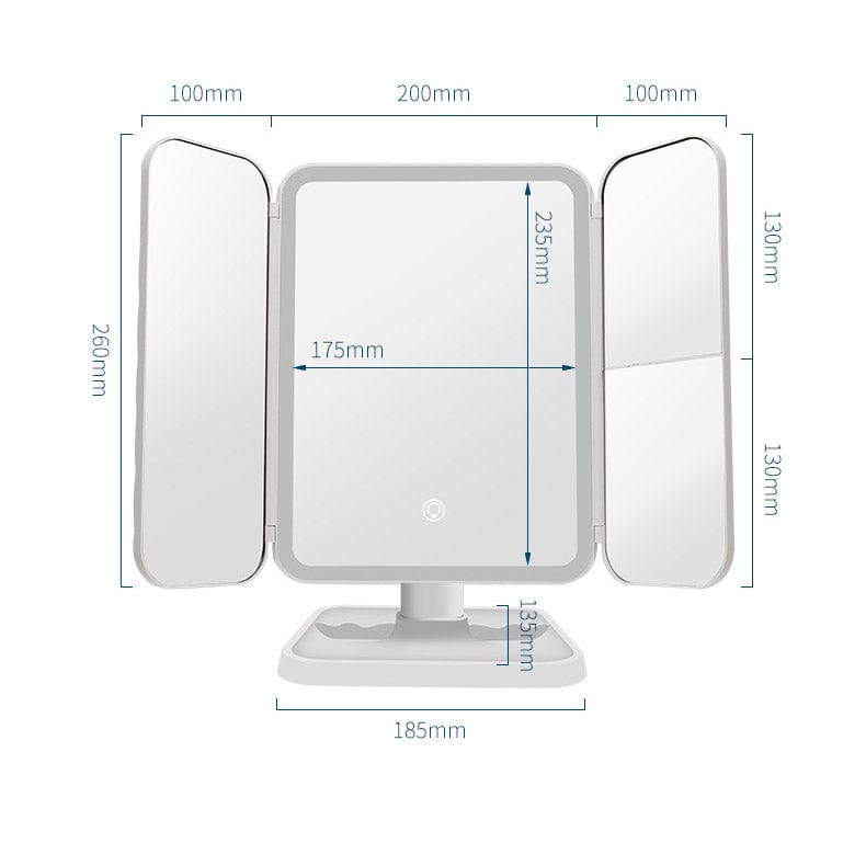 Makeup Mirror with Lights 1x/2x/3x Magnification, Touch Control Design