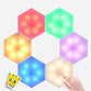 RGB Hexagon Wall Lights with Remote 6 Packs