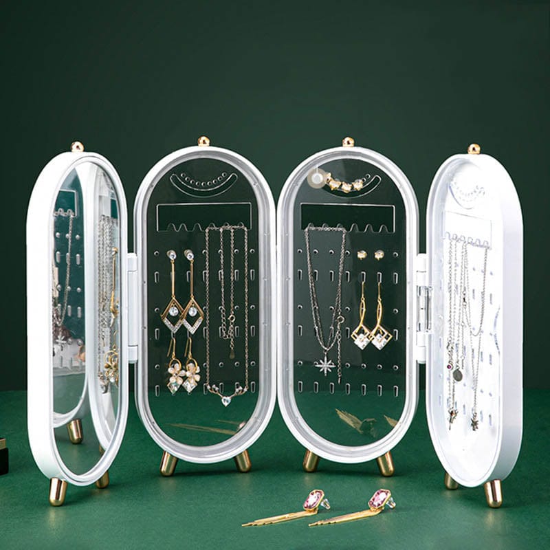 Jewelry Storage Display Stand With Mirror